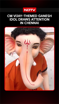 Tamil Nadu CM Vijay-Themed Ganesha Idols Installed In Chennai Grab Attention