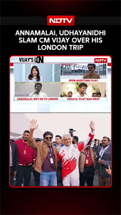 CM Vijay's London Investment Visit Sparks Political Row, Annamalai And Udhayanidhi Attack