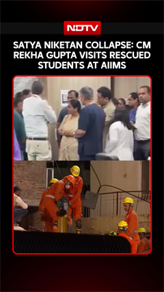 Satya Niketan Collapse: CM Rekha Gupta Meets Rescued At AIIMS