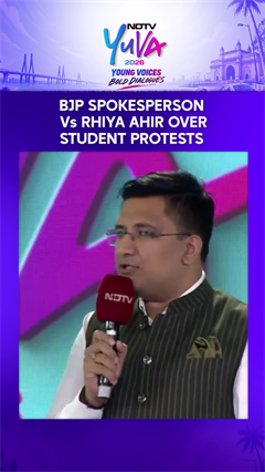 Rhiya Ahir, BJP's Sidharth Yadav Clash Over Student Protests At NDTV Yuva 2026