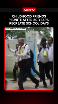 Childhood Friends Reunite After 50 Years, Dress Up In School Uniform To Relive School Memories