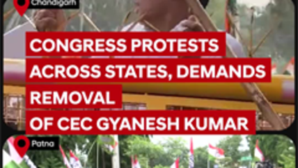 Congress Protests Across States, Demands Removal Of CEC Gyanesh Kumar
