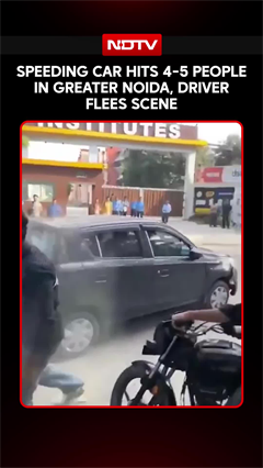 Speeding Car Hits 4-5 People In Greater Noida, Driver Flees Scene