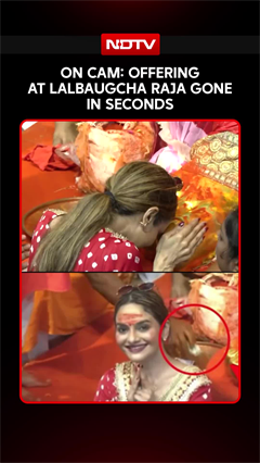 Actress Madhoo Shah's Puja Offering Disappears on Camera? Viral Lalbaugcha Raja Video Sparks Debate