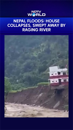 Video: Nepal Floods: House Collapses, Swept Away By Raging River