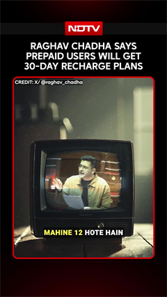 Raghav Chadha On 30-Day Recharge Plans For Prepaid Users, New TRAI Rules