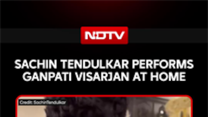 Sachin Tendulkar Performs Ganpati Visarjan At Home