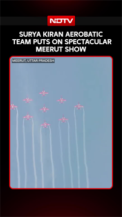 Surya Kiran Air Show In Meerut: IAF Aerobatic Team Wows Crowd