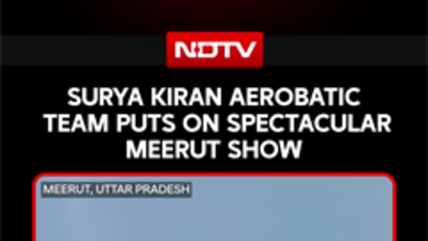 Surya Kiran Air Show In Meerut: IAF Aerobatic Team Wows Crowd