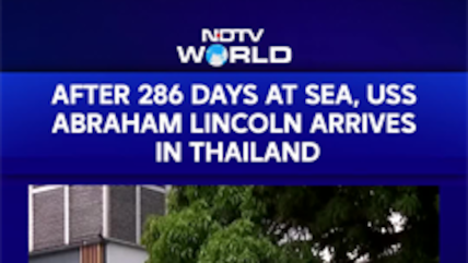 USS Abraham Lincoln Arrives In Thailand After Record 286 Days At Sea