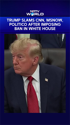 "Fiction And Lies": Trump Slams CNN, Politico After Banning Media Houses From White House