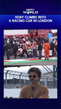On Camera: Vijay Seen Getting Into A Race Car At Actor Ajith's London Racing Event