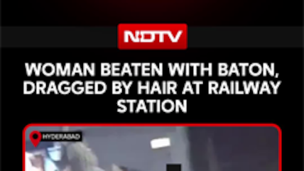 On Cam: Woman Beaten, Dragged By Hair Outside Hyderabad's Hafeezpet Railway Station