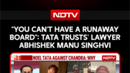"You Can't Have A Runaway Board": Tata Trusts' Lawyer Abhishek Manu Singhvi