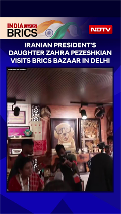 Iranian President's Daughter Zahra Pezeshkian Visits BRICS Bazaar In Delhi
