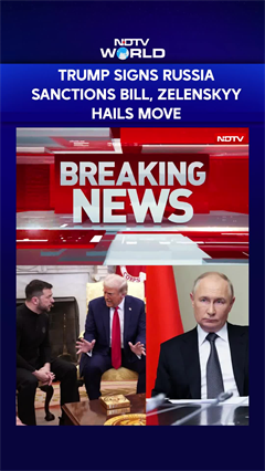 Trump Signs Russia Sanctions Bill, Zelenskyy Hails Move