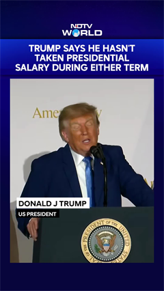 Trump Says He Hasn't Taken Presidential Salary During Either Term | US News