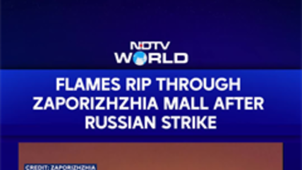 Russia-Ukraine War: Flames Rip Through Zaporizhzhia Mall After Russian Strike