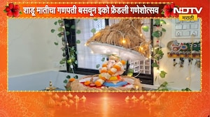 Ahilyanagar| शाडू मातीचा गणपती बसवून Eco Friendly गणेशोत्सव, नारळाच्या शेंड्यापासून देखावा