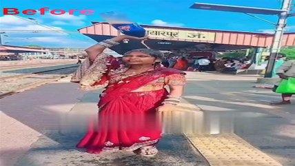 बिहार: व्यूज बढ़ाने के लिए स्टेशन पर कोल्डड्रिंक से नहाई महिला