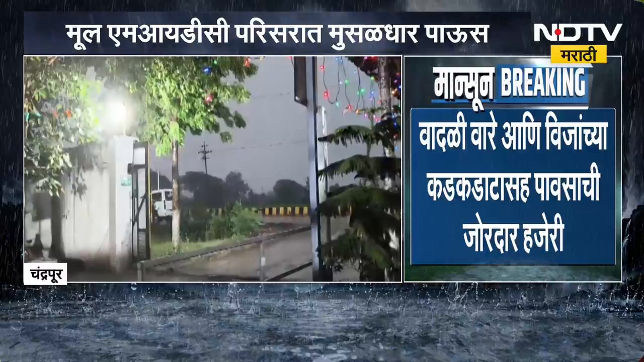 Chandrapur Rain| मूल MIDC परिसरात मुसळधार पाऊस, पुढील पाच दिवस जोरदार पावसाची शक्यता