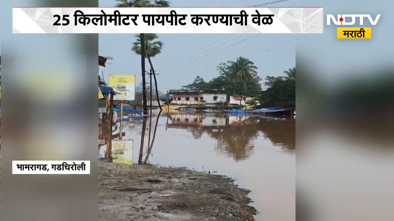 Gadchiroli Flood | चार दिवसांपासून पुरात अडकलेले प्रवासी घराकडे, भामरागडमधील परिस्थिती काय?