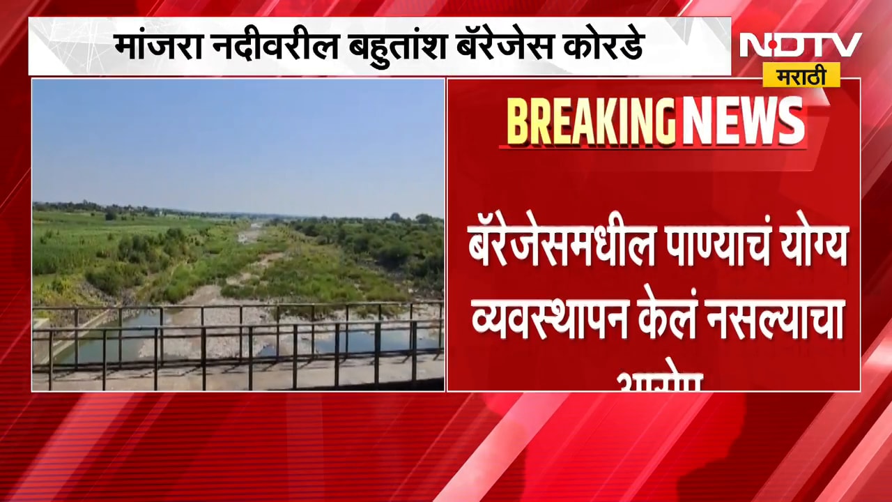 Latur मध्ये दुष्काळाची भीषण दाहकता दिसण्यास सुरुवात, मांजरा नदीवरील 15 पैकी बहुतांश बॅरेजेस कोरडेठाक