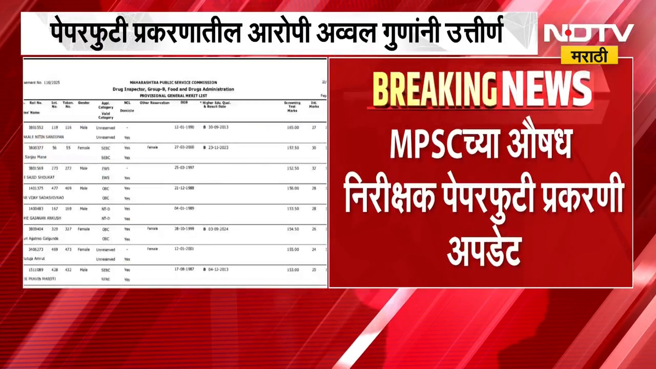 MPSC Paper Leak Case | एमपीएससी पेपरफुटी प्रकरणातील आरोपी अव्वल गुणांनी उत्तीर्ण | NDTV Marathi
