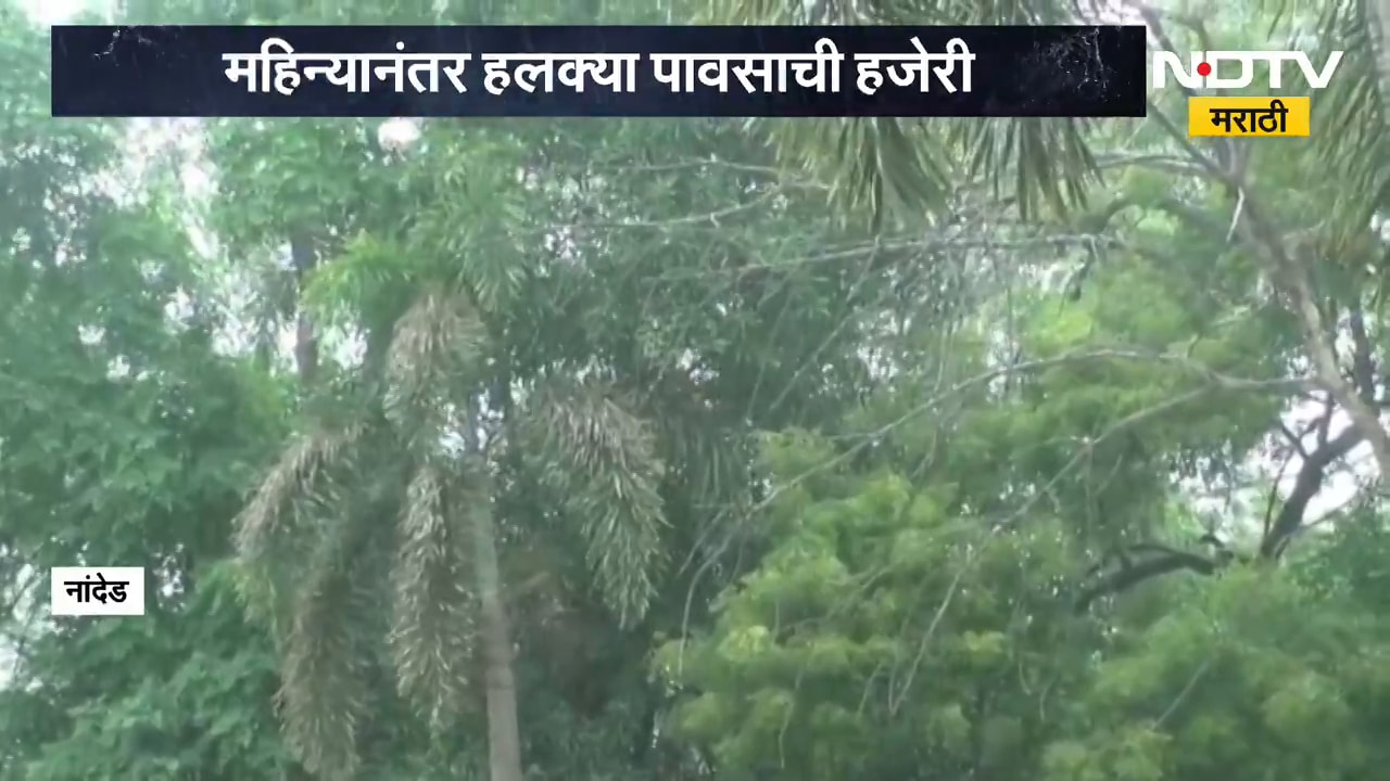 Nanded Rain Update | महिन्याभरानंतर नांदेडमध्ये पावसाच्या सरी | NDTV Marathi