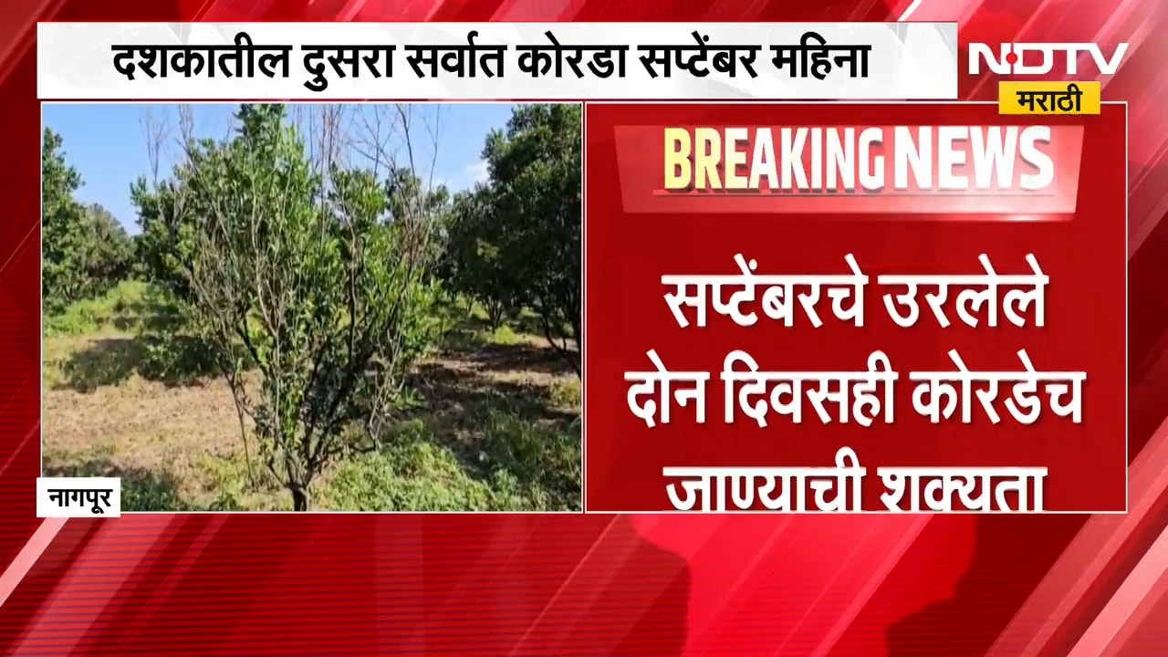 चिंता वाढवणारी बातमी, Nagpur मधील सरासरीच्या निम्माही पाऊस नाही, दशकातील दुसरा सर्वात कोरडा सप्टेंबर