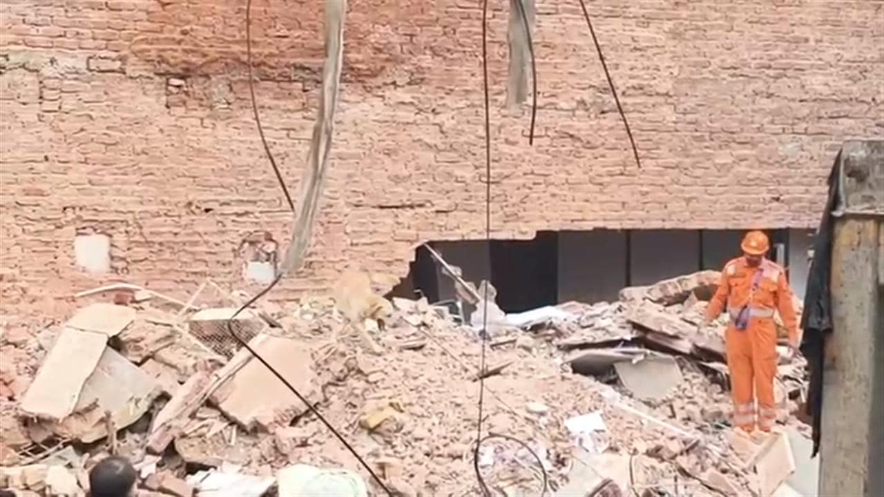 दिल्ली के सत्य निकेतन हादसे में सर्च के लिए स्निफर डॉग्स को लगाया गया