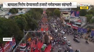 Amravati| 'विदर्भाच्या राजा' ची विसर्जन मिरवणूक, विसर्जन मिरवणुकीत ढोल-ताशा पथकांचा गजर