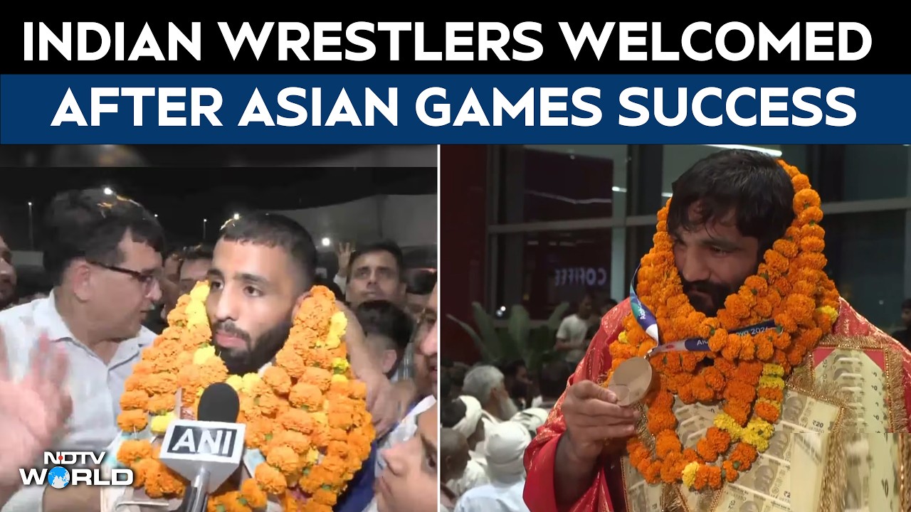 Asian Games 2026 | Indian Wrestlers Receives Grand Welcome After Asian Games Victory