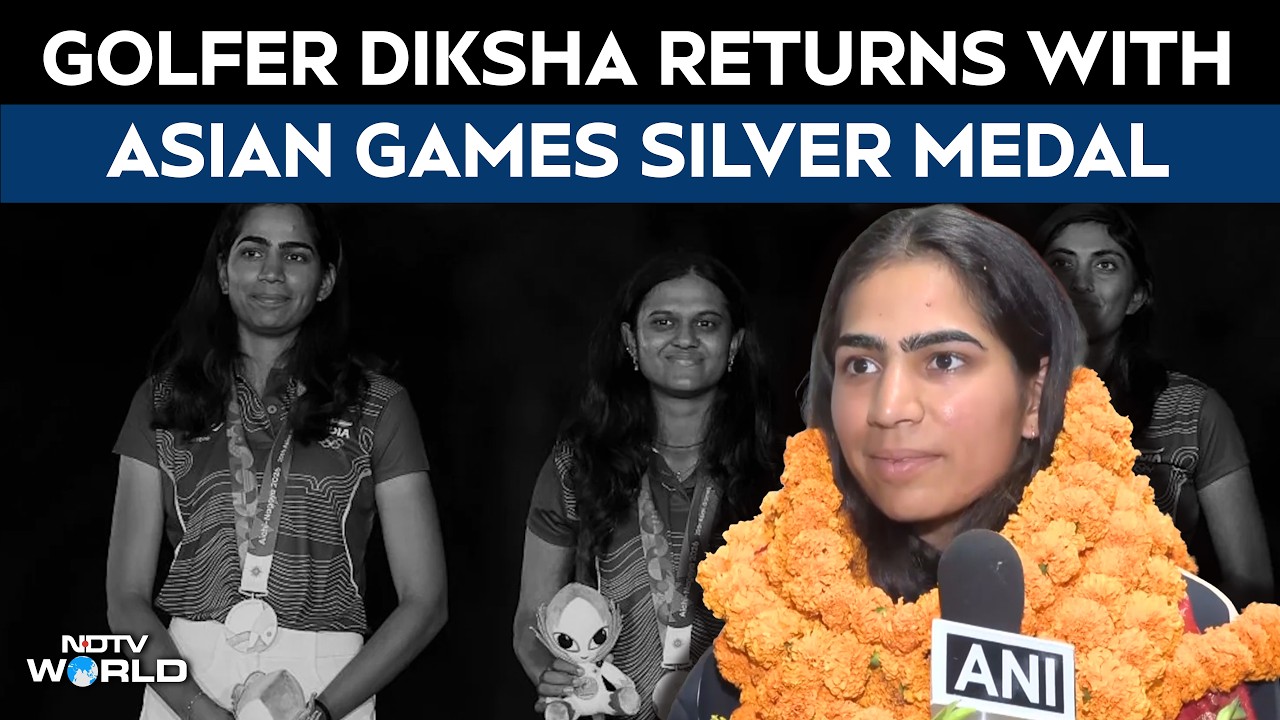 Asian Games 2026 | Golfer Diksha Dagar Returns To Delhi With Asian Games Silver Medal