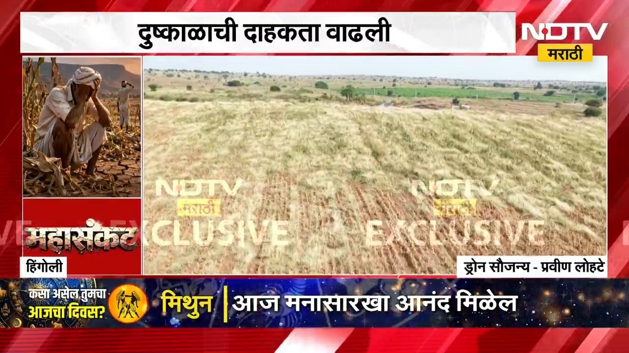 Hingoli Drought | दुष्काळाची दाहकता, 100 एकरवरील पीक करपलं; ड्रोनद्वार पाहा वास्तव | NDTV