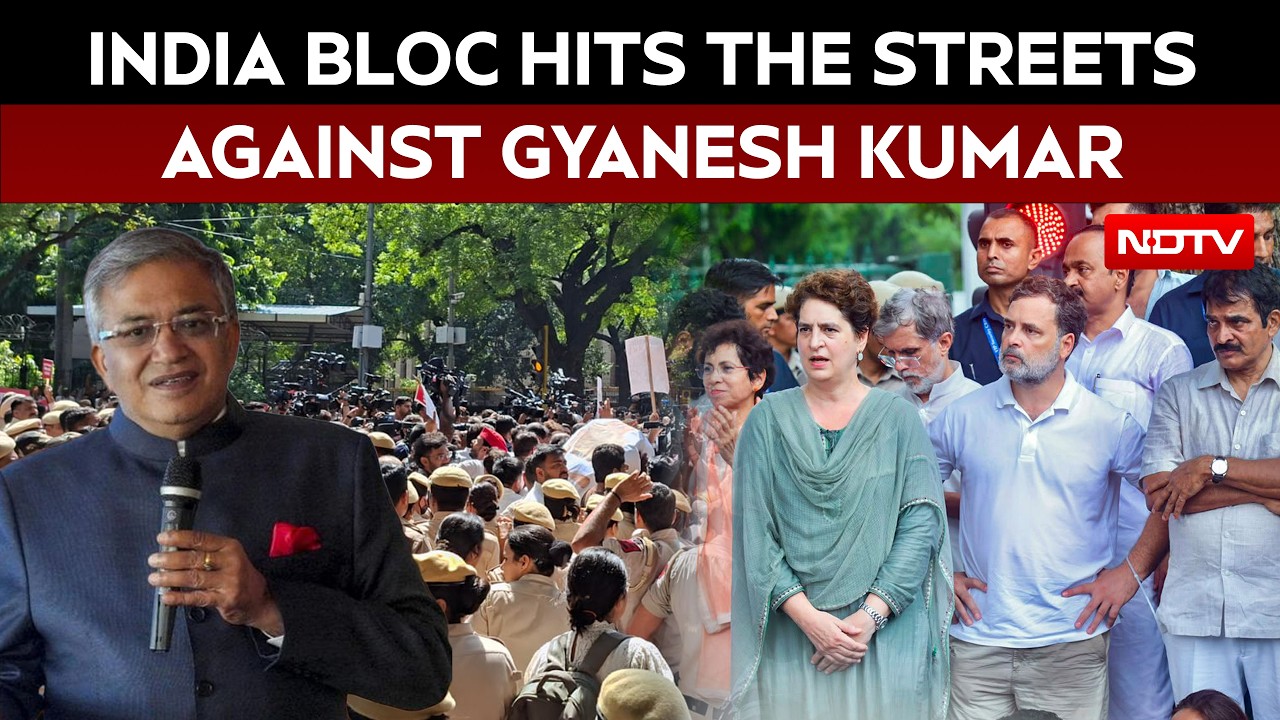 INDIA Bloc Marches To Poll Body Office, Demands Gyanesh Kumar's Resignation | Rahul Gandhi