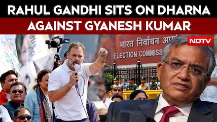 Rahul Gandhi Leads INDIA Bloc Protest Against Gyanesh Kumar, Sits On Dharna