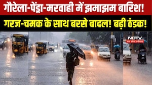 Weather News | Gaurella-Pendra-Marwahi में बारिश का दौर जारी, गरज-चमक के साथ बरसे बादल | Breaking
