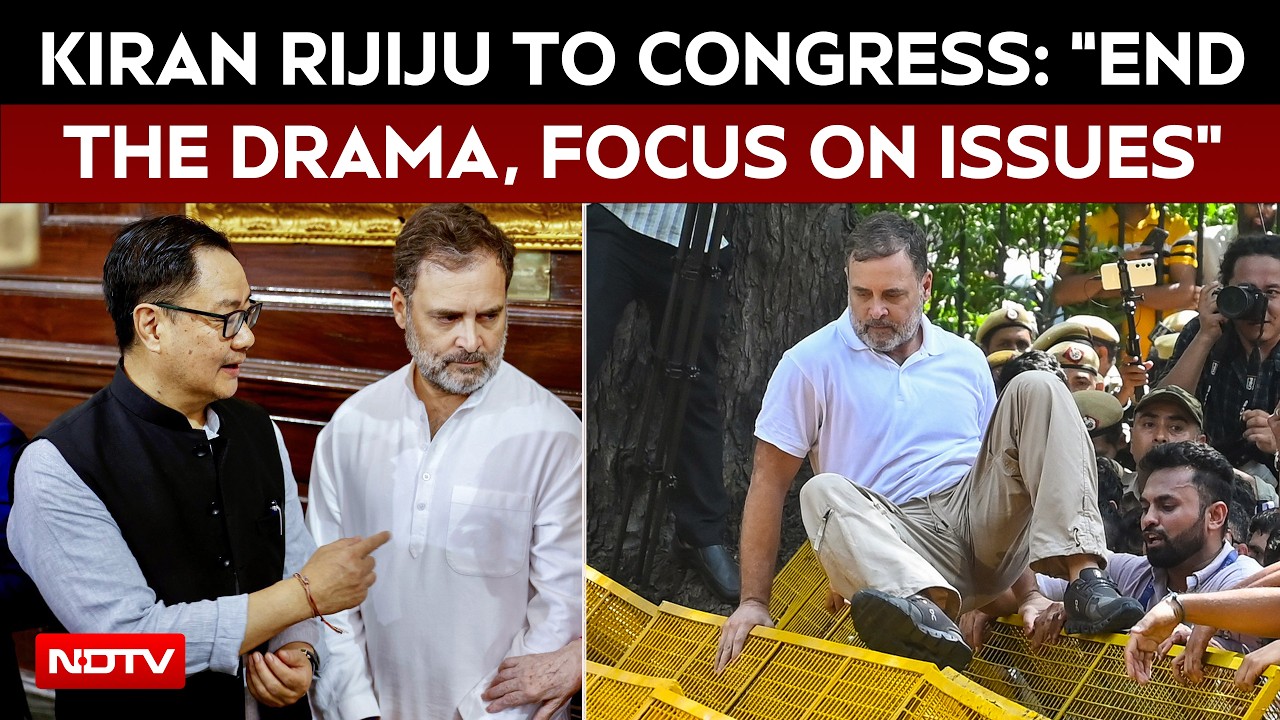 Kiran Rijiju Slams Congress Protest: "This Theatrical Drama Must Stop"