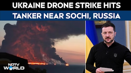 Ukraine Drone Attack Sets Fire Atop Liberian-Flagged Oil Tanker With All Indian Crew