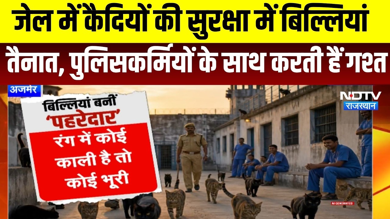 Ajmer Jail: जेल में बिल्लियां कैदियों की कर रहीं सुरक्षा, करती हैं गश्त । Top News । Breaking News