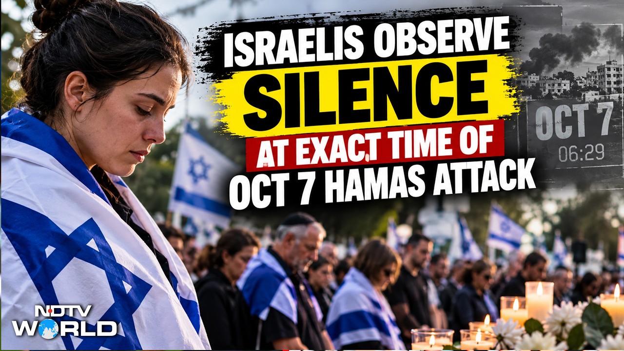 Hamas Attack | Israelis Observe Silence At Exact Time Of October 7 Hamas Attack 3 Years On