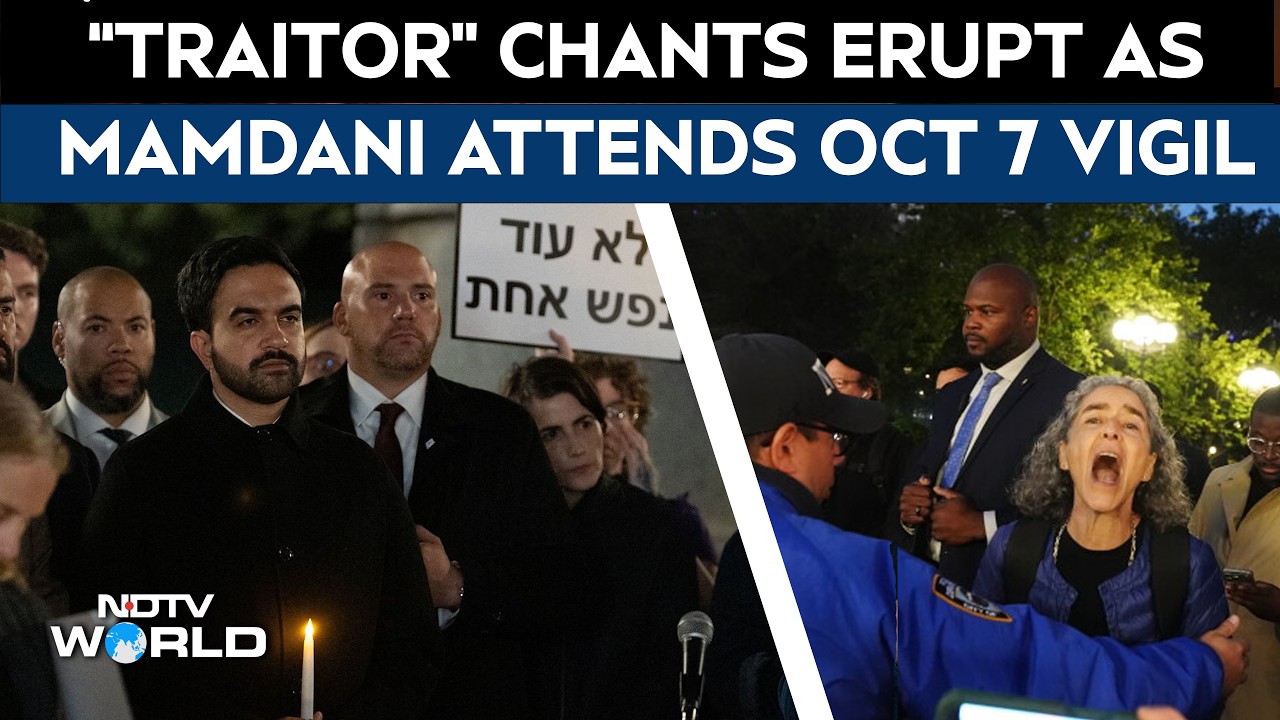 Israel Attack | Zohran Mamdani Heckled With TRAITOR Chants At New York City's October 7 Vigil