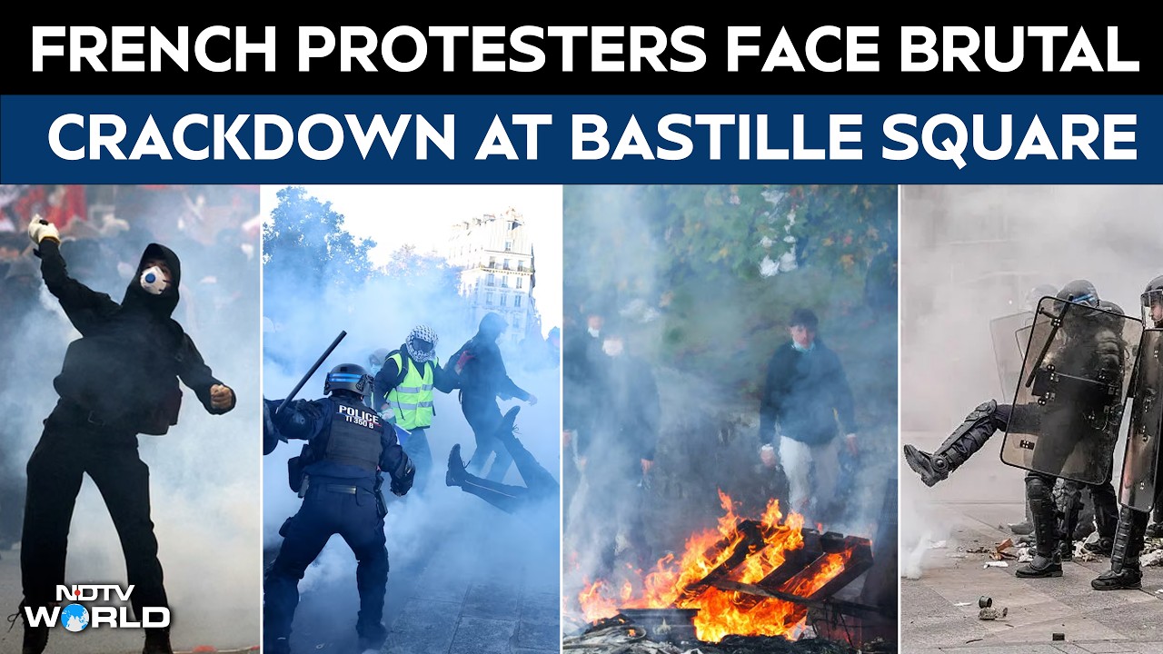 France Student Protests Turn Violent: Police Detain Demonstrators At Bastille Square In Paris