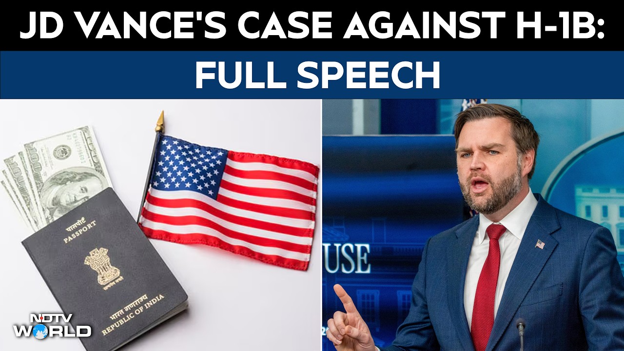 JD Vance H-1B Full Speech | 'American Workers Are Being Replaced': US VP Targets H-1B Program