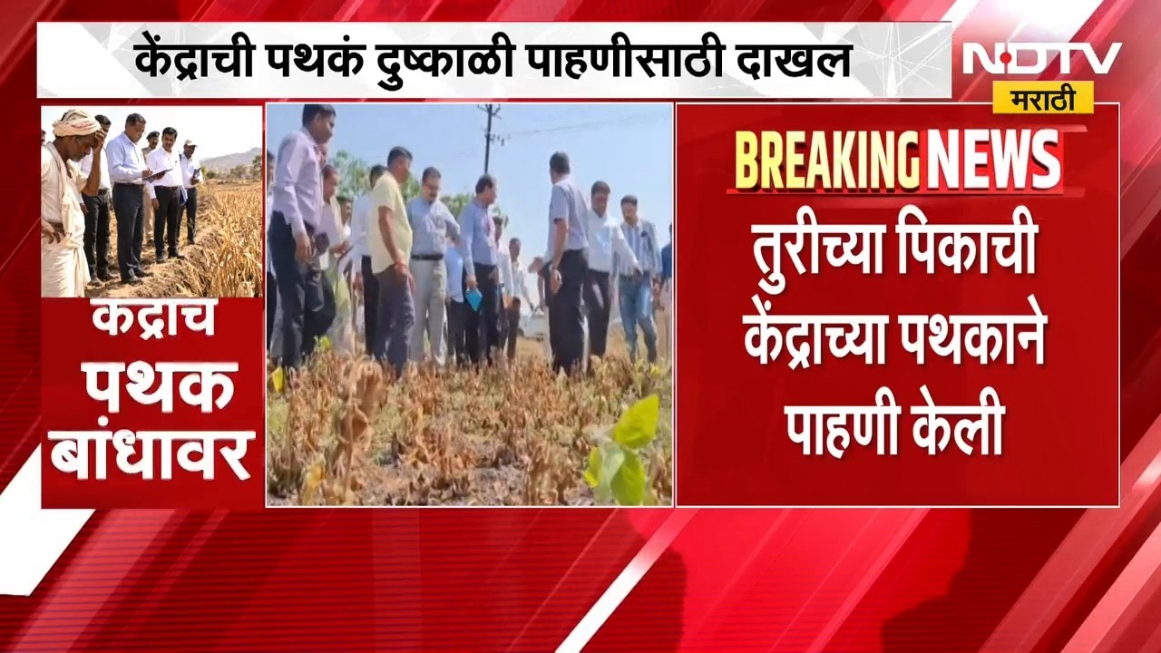 केंद्राची पथकं दुष्काळी पाहणीसाठी दाखल, केंद्राच्या पथकाकडून Beed मध्ये नुकसानीची पाहणी