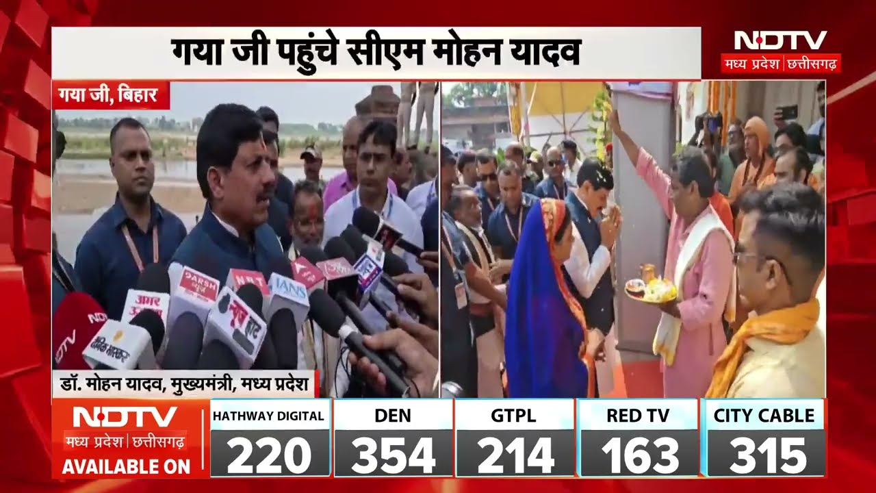 CM Mohan in Gaya Ji | फल्गु नदी में किया पितरों का तर्पण, महाबोधि मंदिर में किए दर्शन | Bihar News