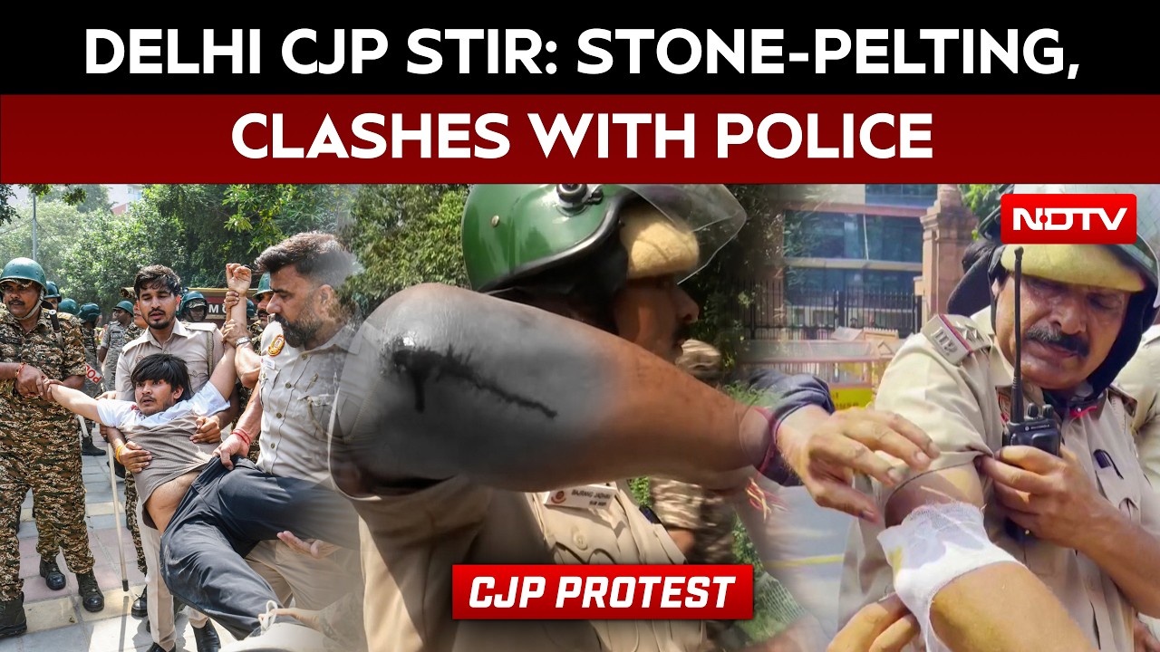 CJP Protest In Delhi Turns Violent As Masked Men Hurl Stones At Police, Over 2,000 Detained