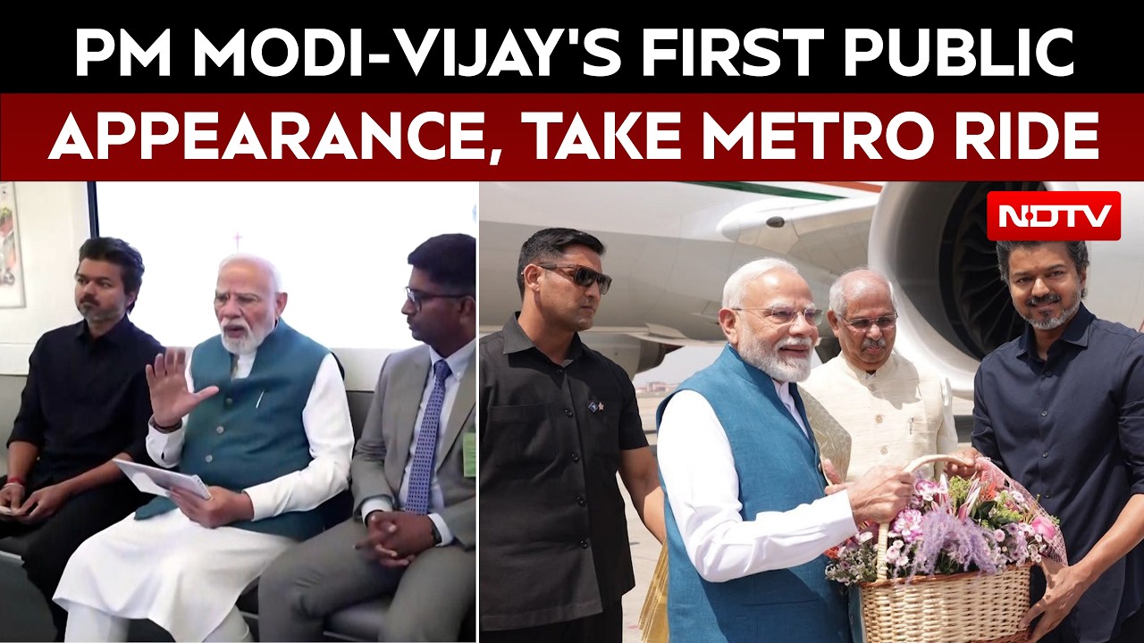 PM Modi Meets CM Vijay In Chennai, Launches Metro Corridor And Projects Worth ₹13,000 Crore