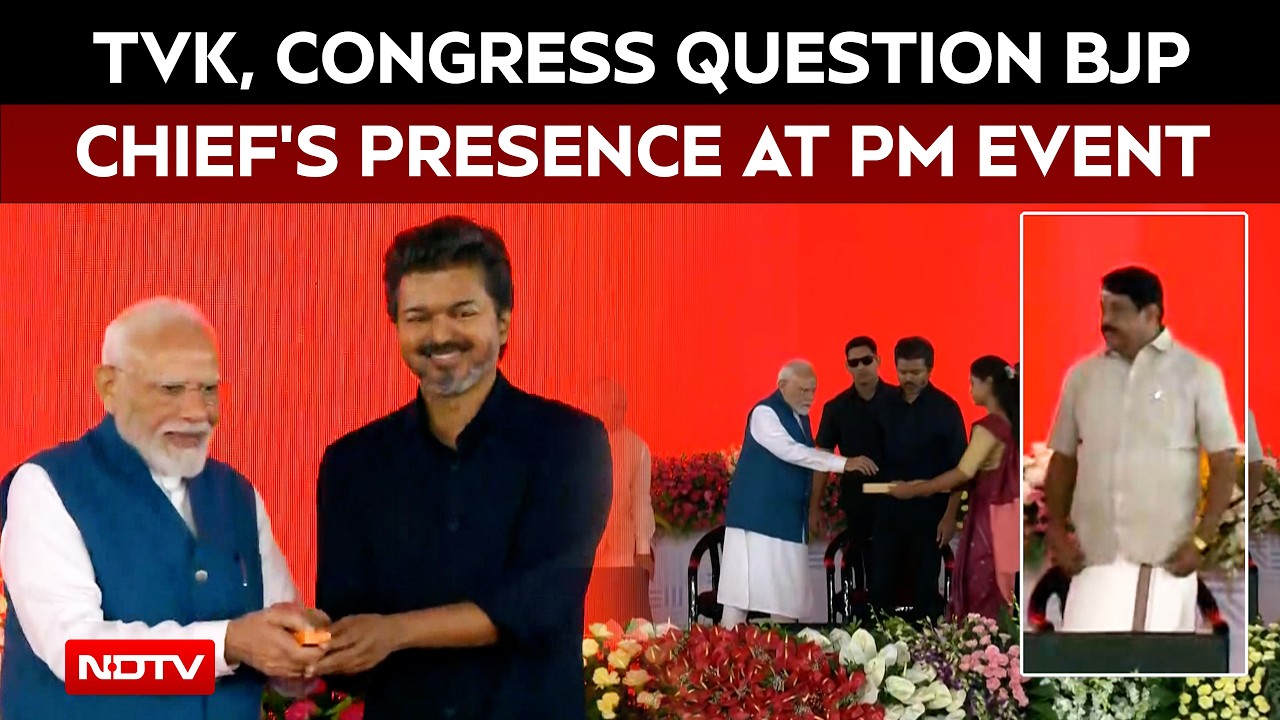 Tamil Nadu Political Row: TVK Questions BJP Chief's Stage Presence At Prime Minister's Event